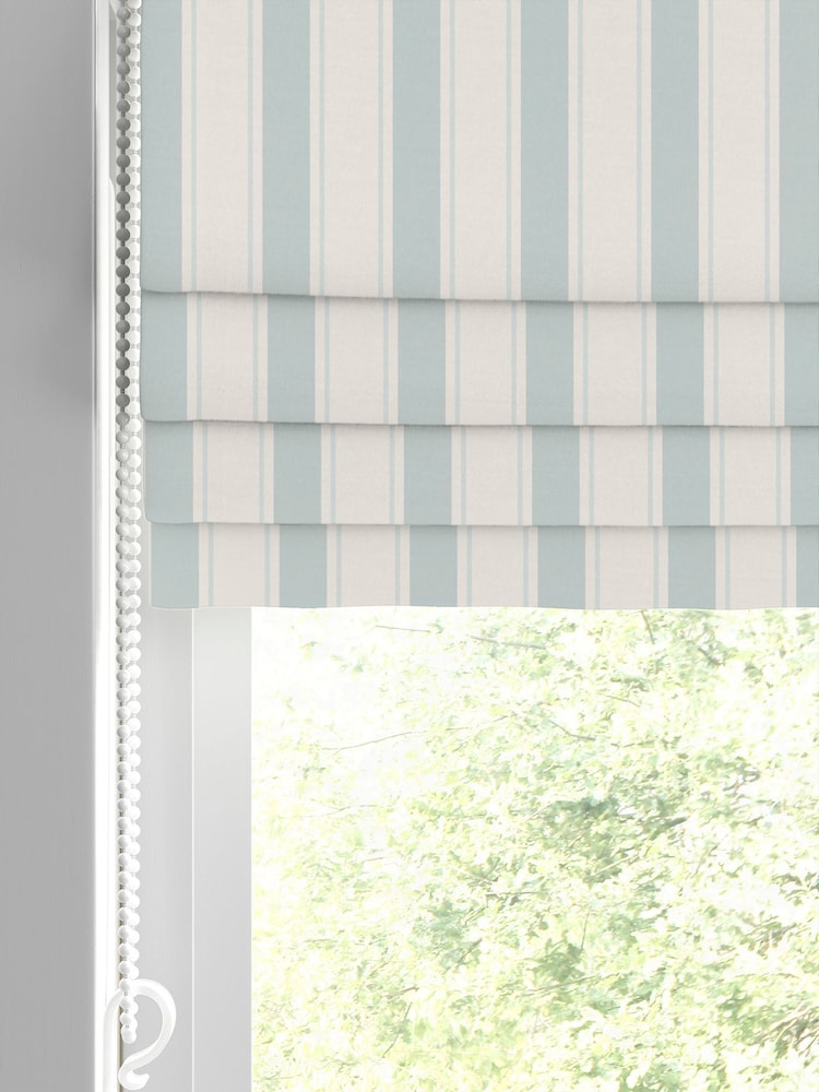 Sophie Allport Sea Blue Oundle Stripe Made To Measure Roman Blinds - Image 2 of 6 Sophie Allport Sea Blue Oundle Stripe Made To Measure Roman Blinds - Image 2 of 6