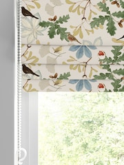 Sophie Allport Blue & Green Orchard Birds Made To Measure Roman Blinds - Image 2 of 6