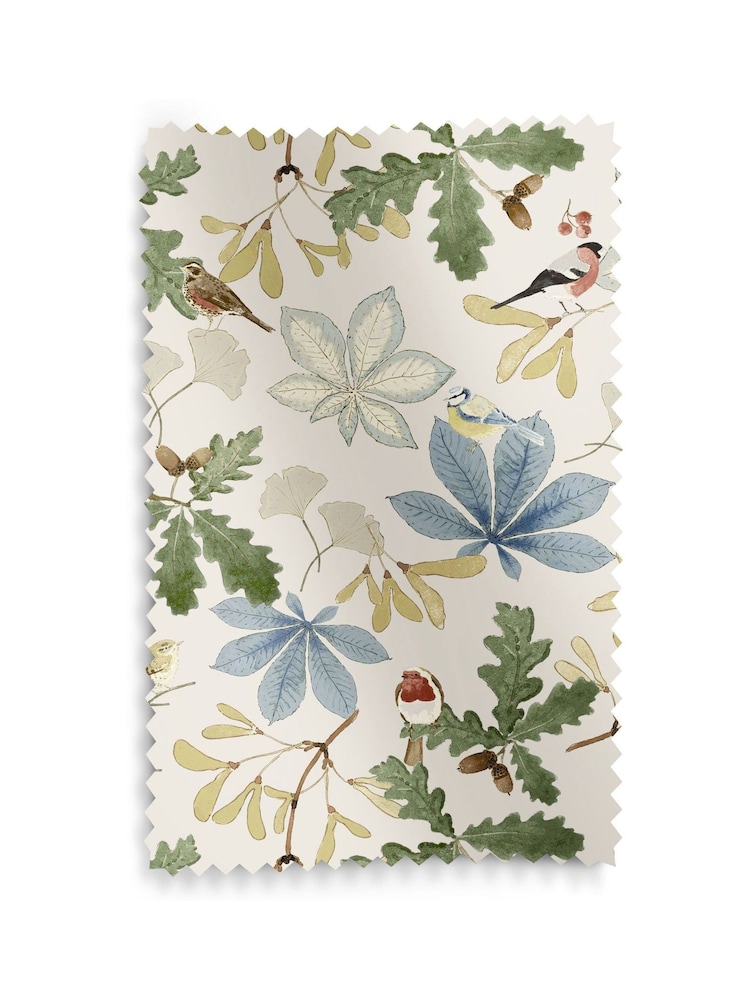 Sophie Allport Blue & Green Orchard Birds Made To Measure Roman Blinds - Image 6 of 6 Sophie Allport Blue & Green Orchard Birds Made To Measure Roman Blinds - Image 6 of 6