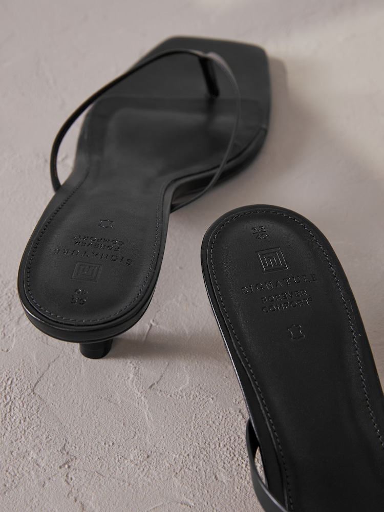 Noir - Mules à talons en cuir de première qualité - Image 7 of 8
