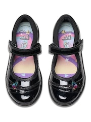 Clarks Black Patent Standard Fit (F) Relda Spark Mary Jane Patent Leather Kids Shoes - Image 4 of 5