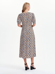Finery Black Eilish Lace Trim Midi Dress - Image 2 of 5