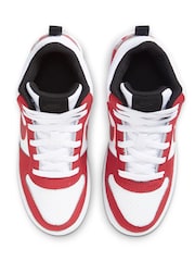 Nike White/Red Court Borough Mid Shoes - Image 5 of 8