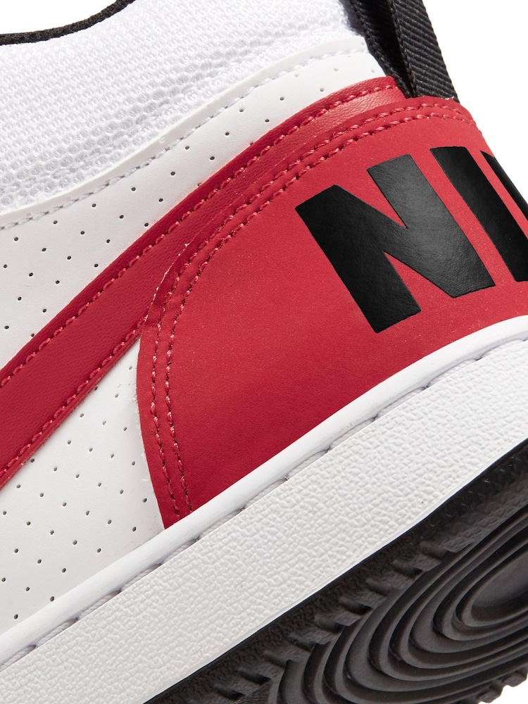 Nike White/Red Court Borough Mid Shoes - Image 8 of 8 Nike White/Red Court Borough Mid Shoes - Image 8 of 8