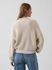 Crème - Gap pull oversize à col roulé - Image 2 de 6