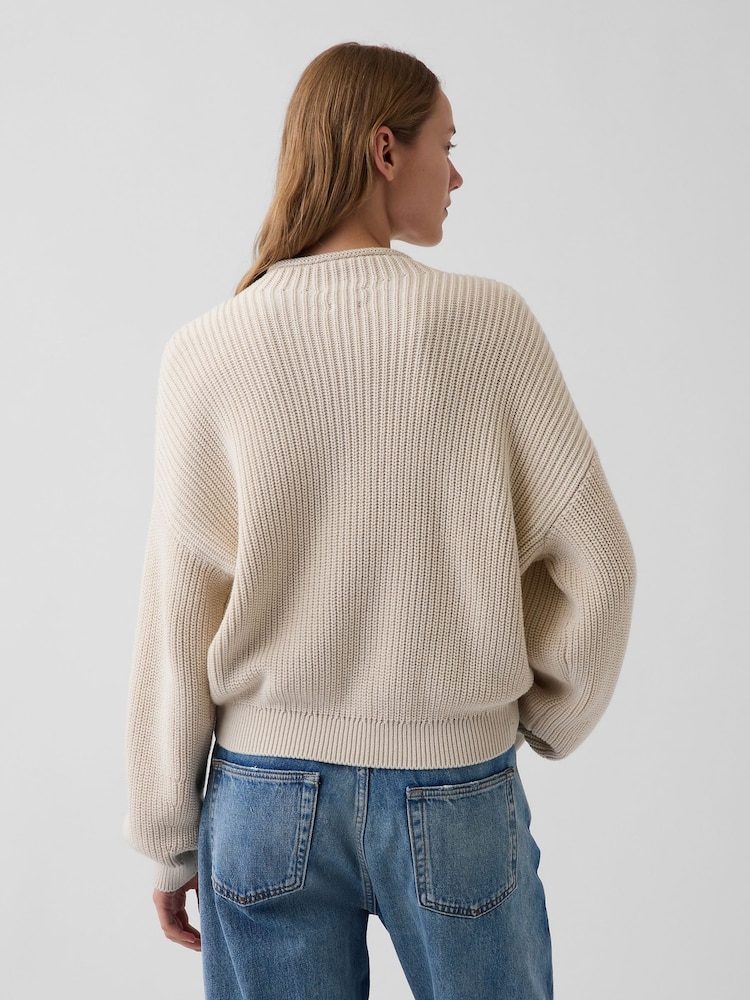 Crème - Gap pull oversize à col roulé - Image 2 de 6