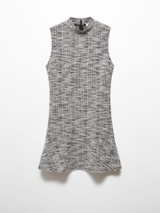 Mango Grey Marbled Tweed Dress - Image 5 of 6