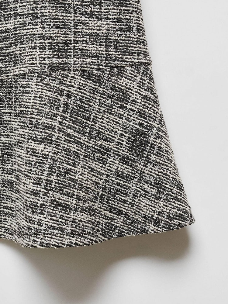 Mango Grey Marbled Tweed Dress - Image 6 of 6