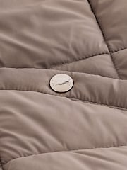 Mink Brown Longline Quilted Gilet - Image 8 of 8