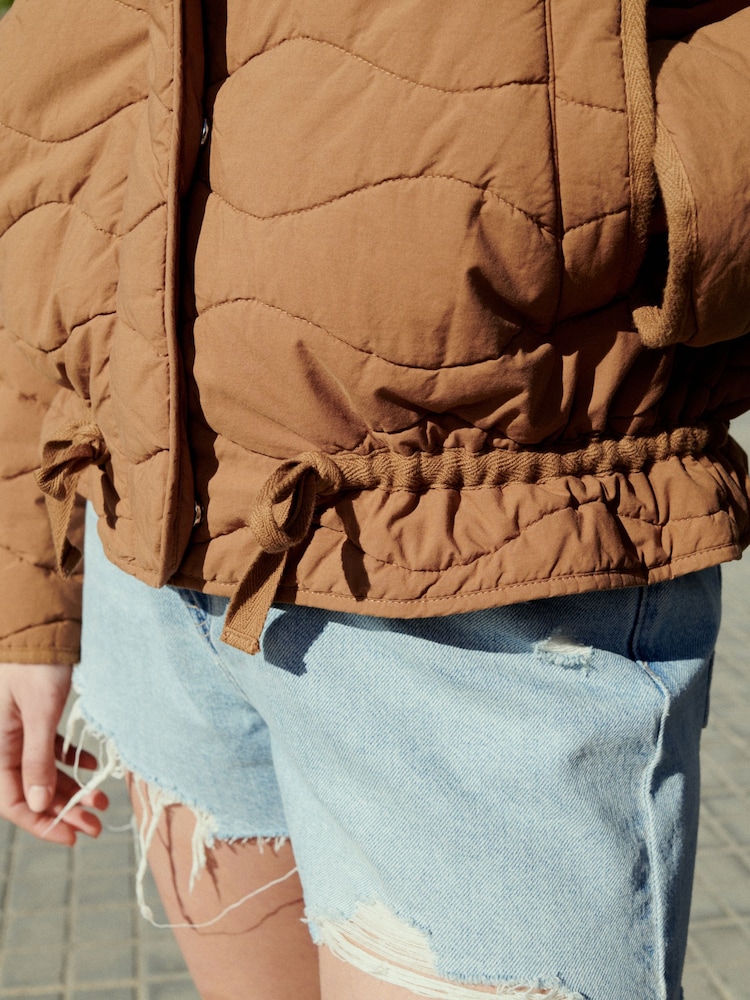Rust Brown Quilted Jacket - Image 3 of 6