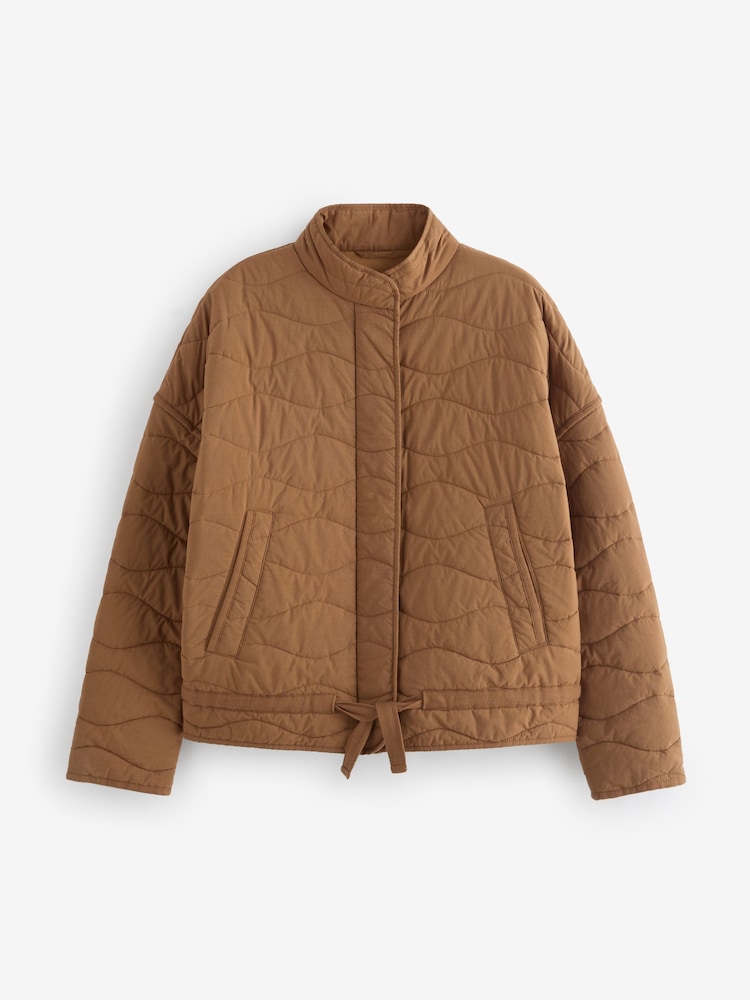 Rust Brown Quilted Jacket - Image 4 of 6