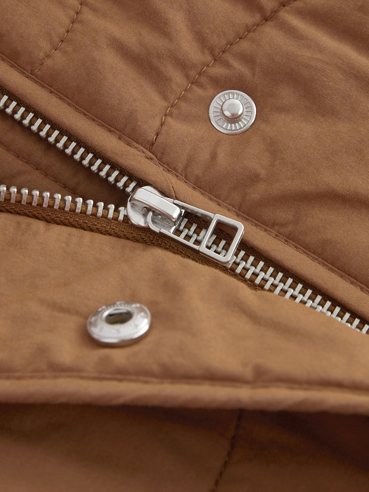 Rust Brown Quilted Jacket - Image 5 of 6