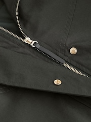 Khaki Green Lightweight Shower Resistant Hooded Longline Parka - Image 7 of 8
