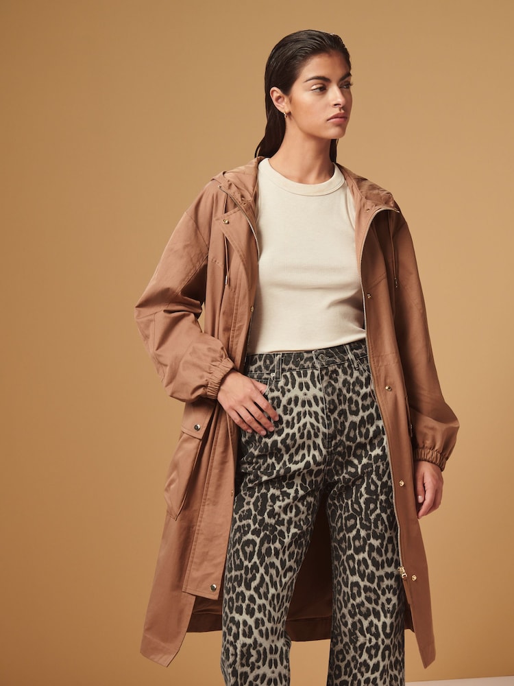 Pink - Leichter, spritzwasserfester Longline-Parka mit Kapuze - Bild 1 von 7 Pink - Leichter, spritzwasserfester Longline-Parka mit Kapuze - Bild 1 von 7