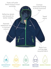 Muddy Puddles Navy Blue Waterproof EcoSplash Jacket - Image 7 of 7