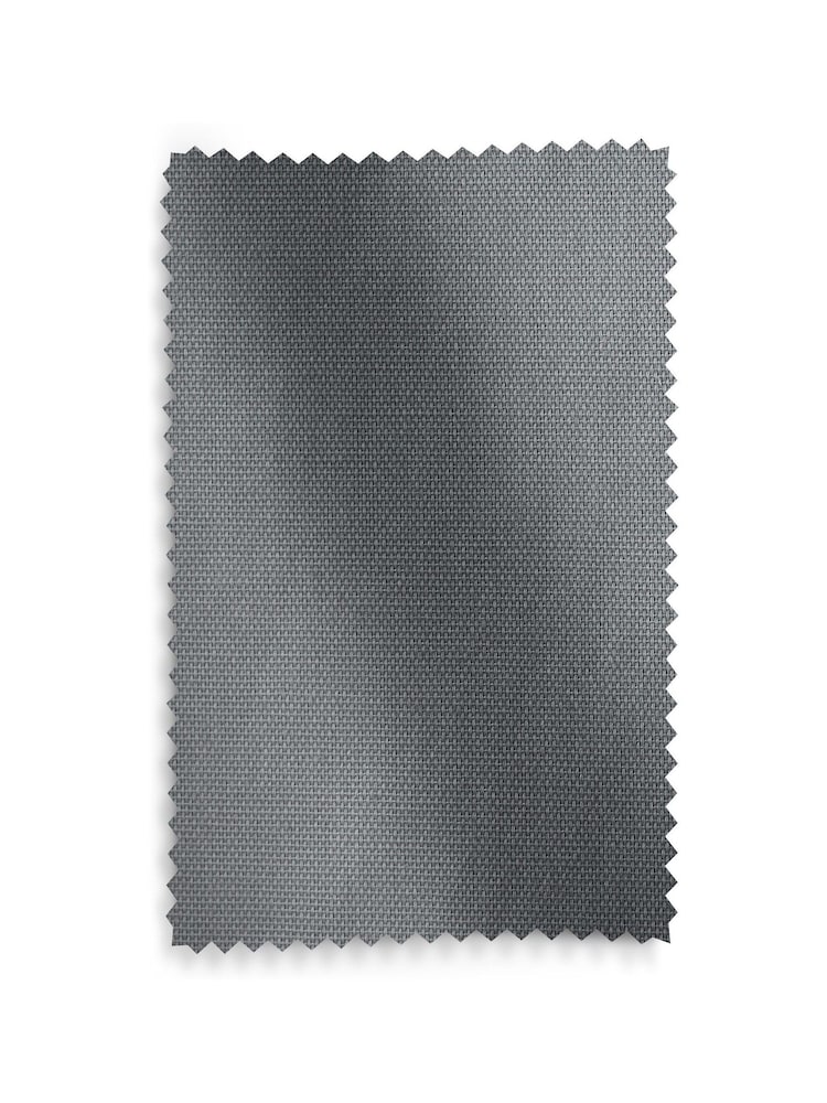 Steel Grey Cotton Blackout/Thermal Pencil Pleat Curtains - Image 6 of 7