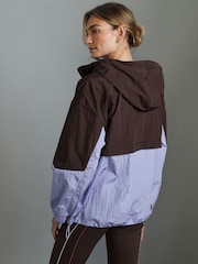 Brown/Lilac Quarter Zip Rain Jacket - Image 3 of 6