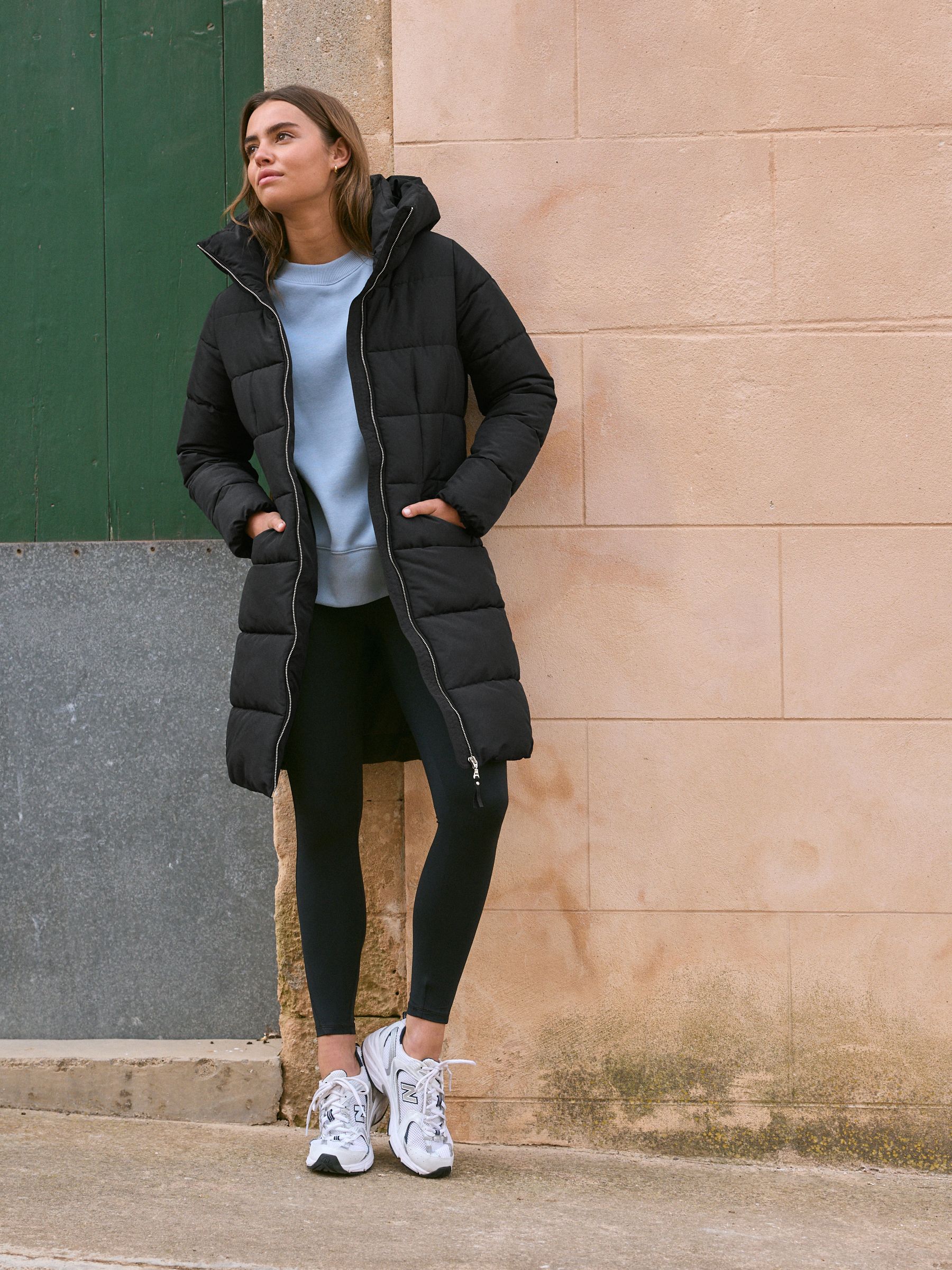 H&m Long Black Down Jacket H&M Women Black Long Puffer Jacket