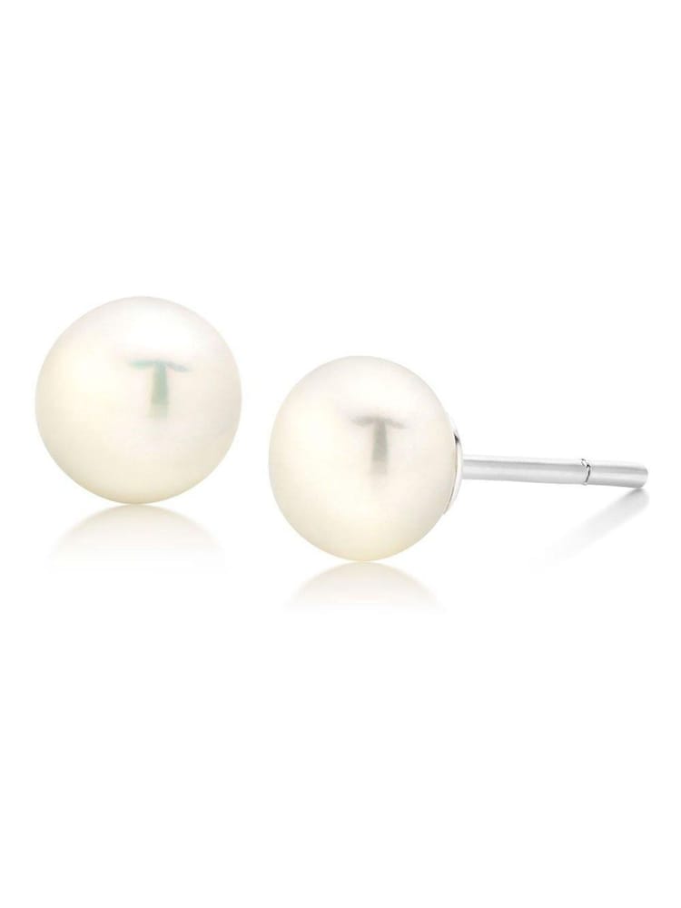Beaverbrooks Sterling Silver Freshwater Cultured Pearl Earrings - Image 1 of 4