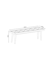 Dark Lloyd Mango Wood Bench - Image 5 of 7