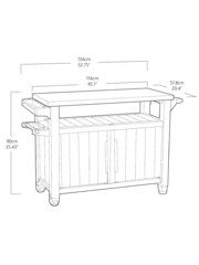 Keter Grey Garden Unity XL BBQ Table - Image 7 of 7