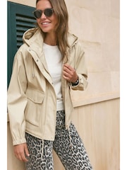 Neutral Rubber Shower Resistant Rain Jacket - Image 1 of 8