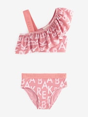 Koralowo-różowy - Bikini z falbanką i logo Baker by Ted Baker - Image 1 of 4