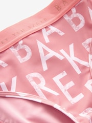 Koralowo-różowy - Bikini z falbanką i logo Baker by Ted Baker - Image 4 of 4