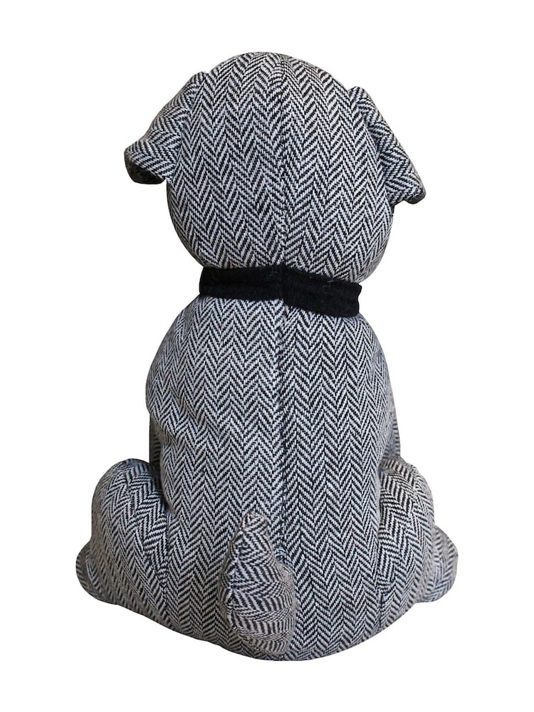 Riva Home Grey Herringbone Dog Doorstop - Image 1 of 4
