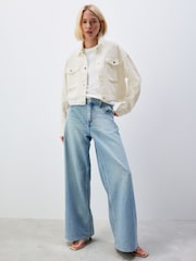 White 100% Cotton Western Rhinestone Jacket - Image 2 of 7