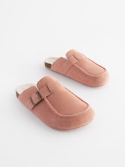 Rose - Mules avec assise plantaire en daim - Image 3 of 7
