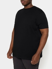 River Island Black 100% Cotton Big & Tall Slim Fit T-Shirt - Image 1 of 4