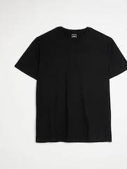 River Island Black 100% Cotton Big & Tall Slim Fit T-Shirt - Image 4 of 4