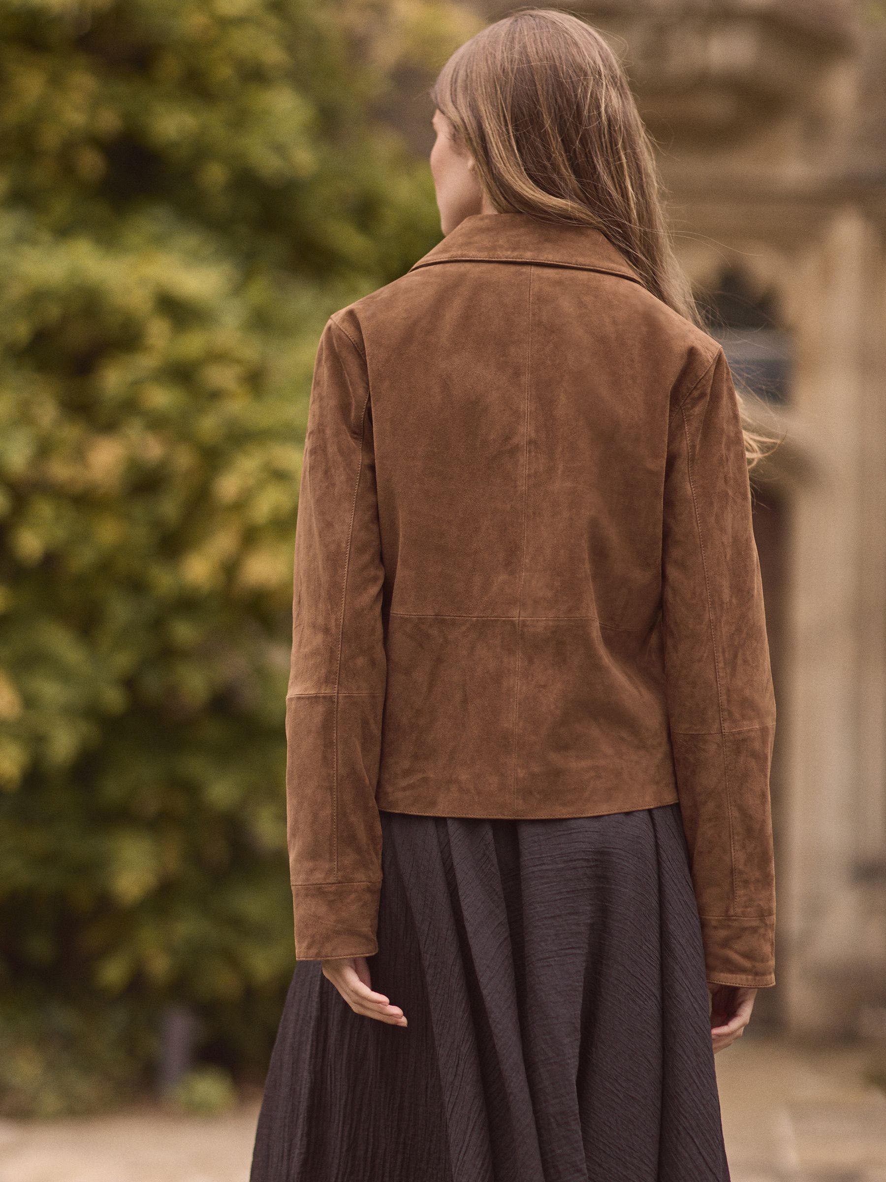 Buy Brown Suede Cropped Jacket from Next United Arab Emirates