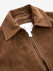 Brown Suede Cropped Jacket - Image 6 of 10