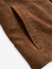 Brown Suede Cropped Jacket - Image 7 of 10