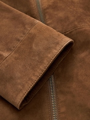 Brown Suede Cropped Jacket - Image 8 of 10