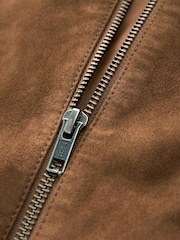 Brown Suede Cropped Jacket - Image 9 of 10