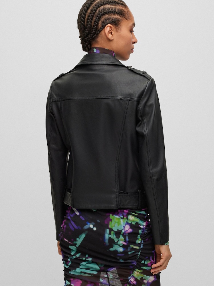 BOSS Black Sameli Leather Jacket - Image 2 of 7
