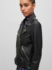 BOSS Black Sameli Leather Jacket - Image 4 of 7