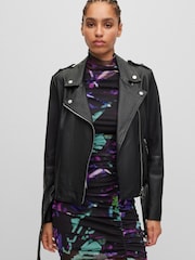 BOSS Black Sameli Leather Jacket - Image 5 of 7