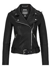 BOSS Black Sameli Leather Jacket - Image 7 of 7