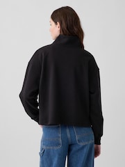 Gap Black Vintage Soft Oversized Henley Pullover - Image 3 of 7