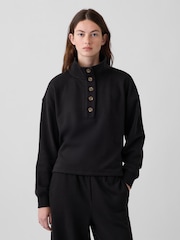 Gap Black Vintage Soft Oversized Henley Pullover - Image 5 of 7