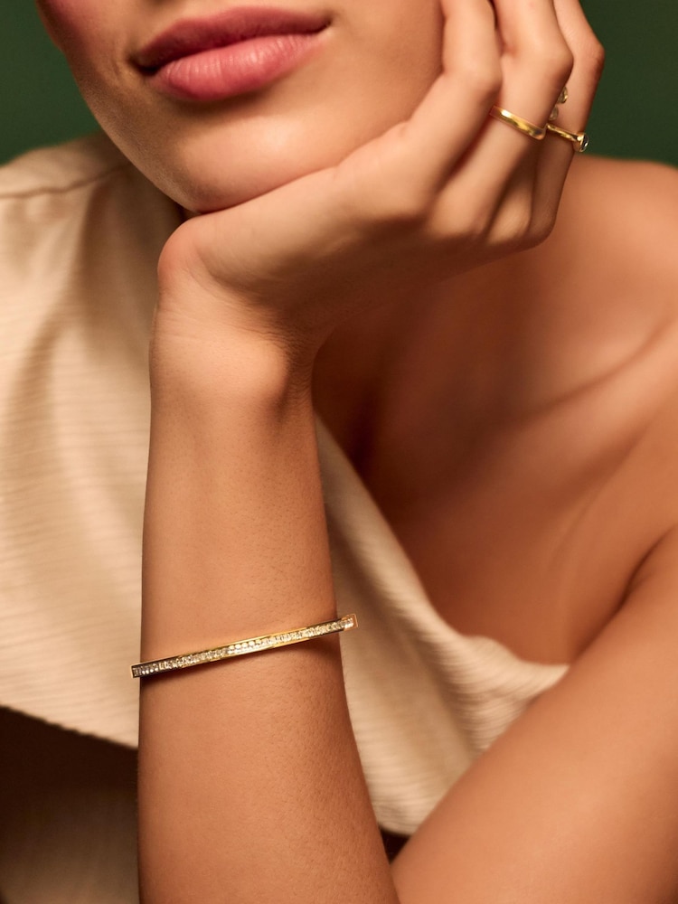 Pulsera de acero inoxidable con pavé de Accessorize - Imagen 2 de 2