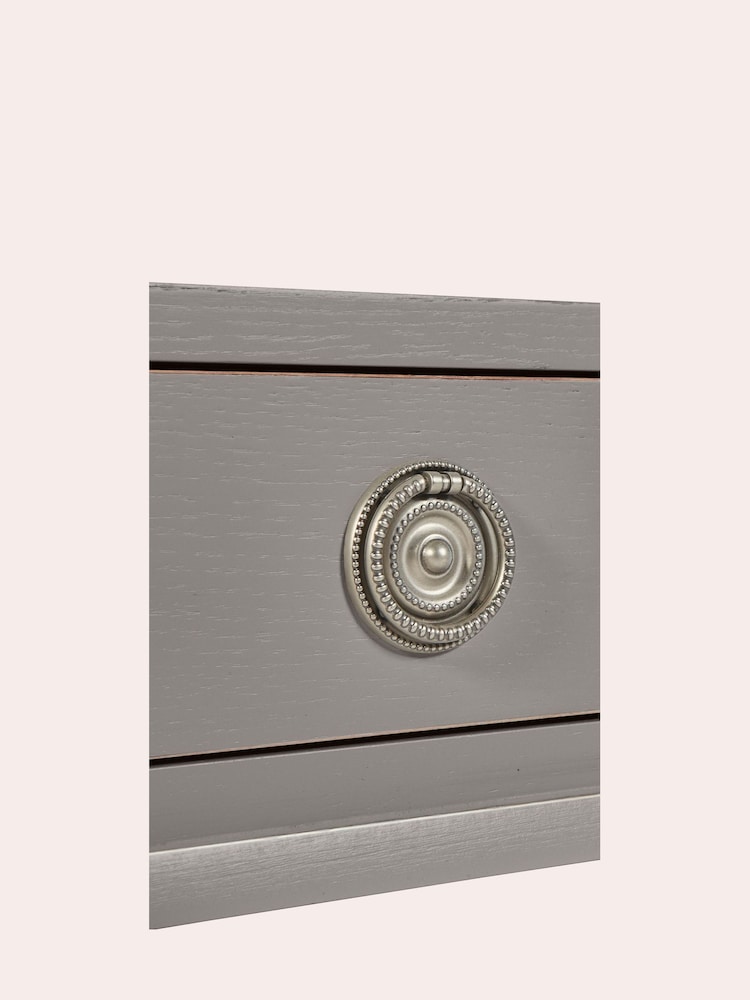 Laura Ashley Pale Charcoal Henshaw 2 Drawer Corner TV Stand - Image 5 of 5