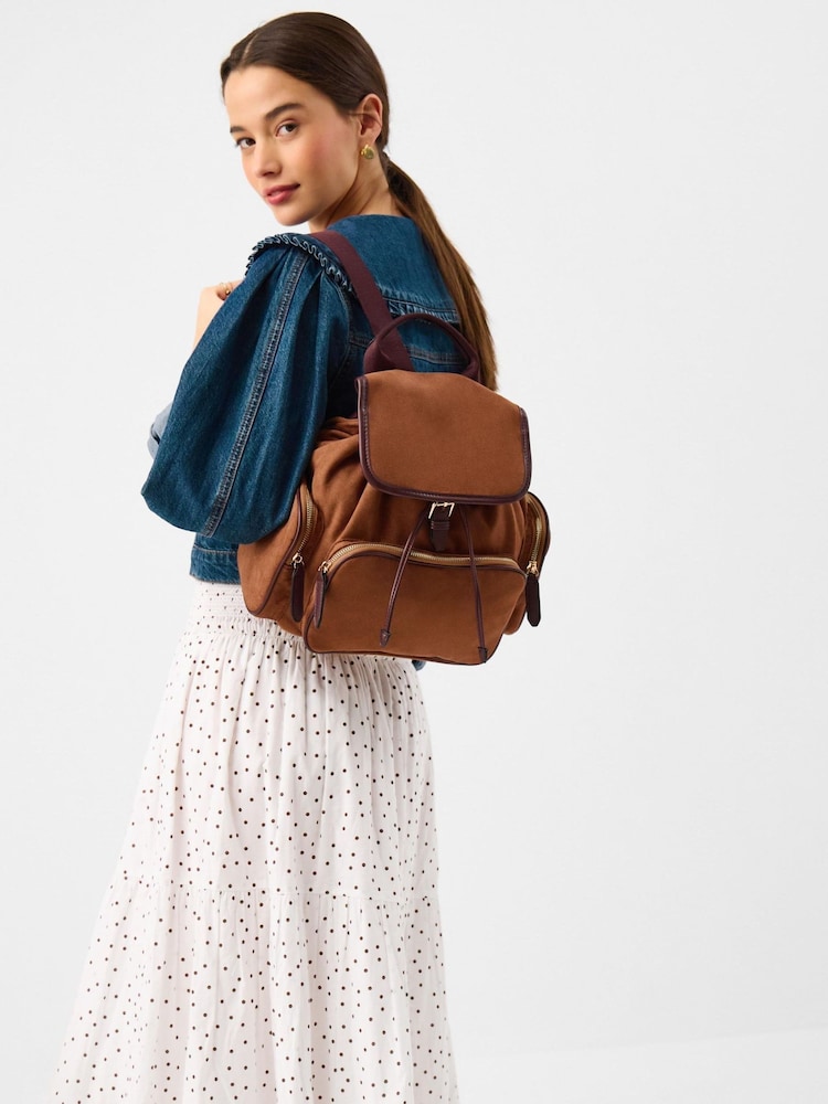 Mochila de antelina con múltiples bolsillos de Accessorize - Imagen 2 de 3