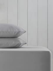 Grey Silver Cotton Rich Extra Deep Fitted Sheet - Image 1 of 2
