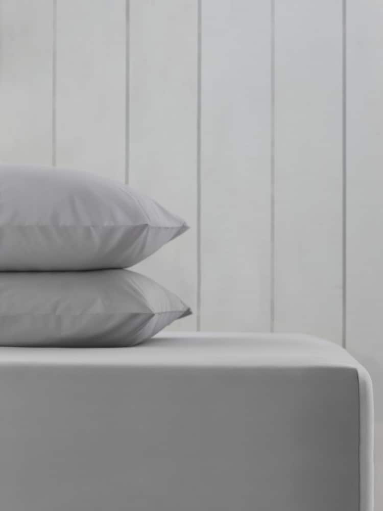 Grey Silver Cotton Rich Extra Deep Fitted Sheet - Image 1 of 2
