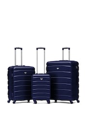 Mornarica - Flight Knight Hardcase velik karirast; s karirastim vzorcem in Suitcases and Cabin Case Set of 3 - Slika 1 iz 7